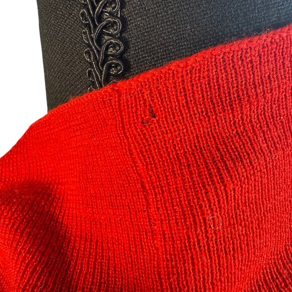 Eileen Fisher 100% Merino Wool Light Weight Cowl Neck Sweater Red Classic Med - Picture 3 of 6